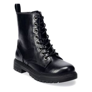 Like New Black SO Lace-Up Combat Boots (Size 8.5)